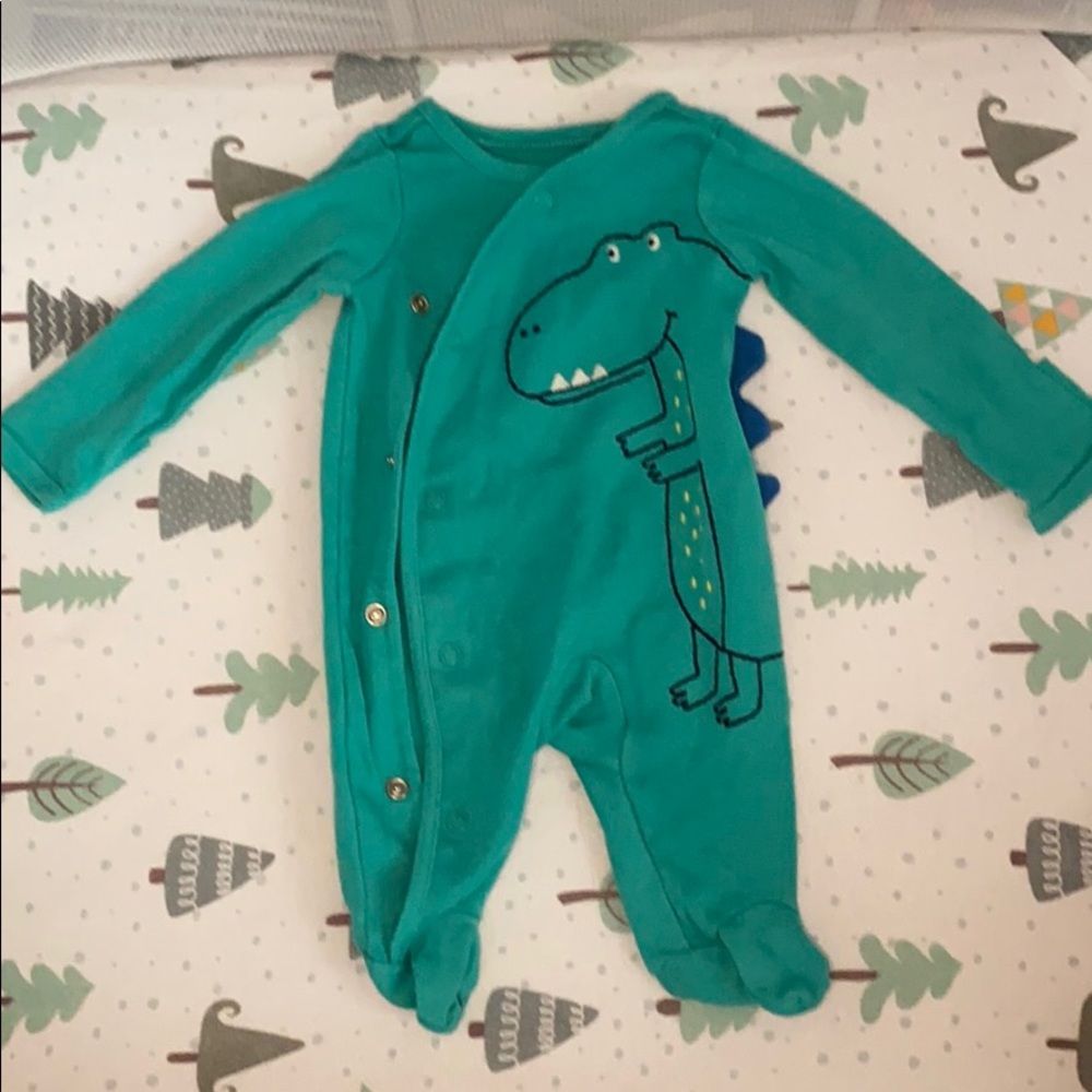 Caters button up newborn sleeper/ with hand covers